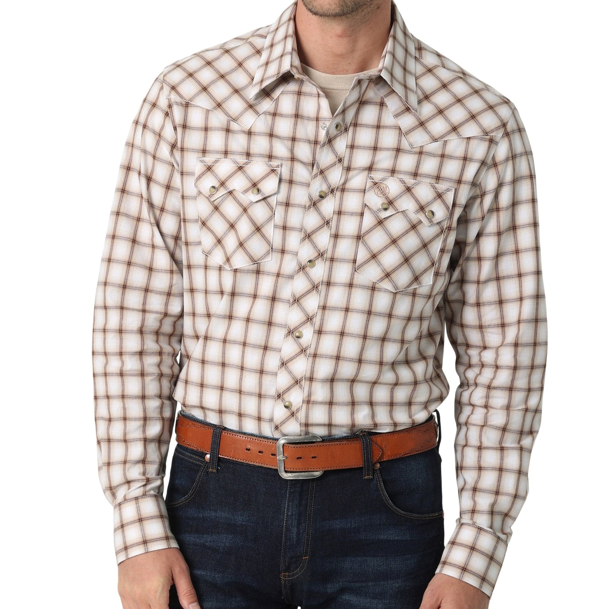 Wrangler Mens Retro LS Snap Shirt available at boltranchstore