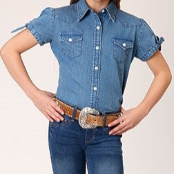 Girls short sleeve new arrivals western shirt