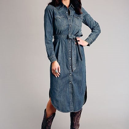 Warehouse western clearance denim shirt dress